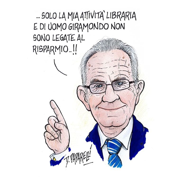 solo la mia attività libraria e di uomo di mondo non sono legate al risparmio!